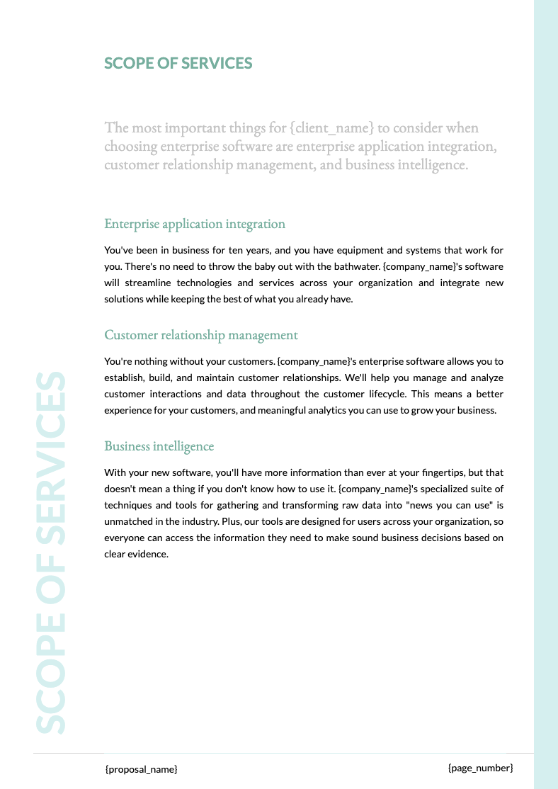 Enterprise Software Proposal Template